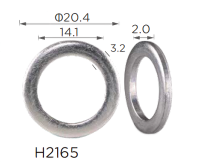 Шайба сливной пробки Hyundai, Mercedes, VW, Audi, Seat, Skoda, Kia, SsangYong (21513-23001N, 2151323001N, 2151323001, 007603014104, N0138493, 20573)