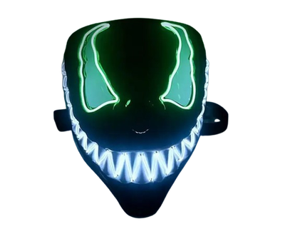 Неоновая маска Веном. Led Halloween маска Venom