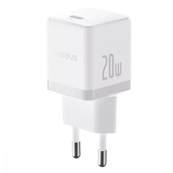 Зарядний мережевий пристрій Baseus Palm 20W Type-C з функцією швидкої зарядки QC3.0+PD3.0 (P10111602113-00) White