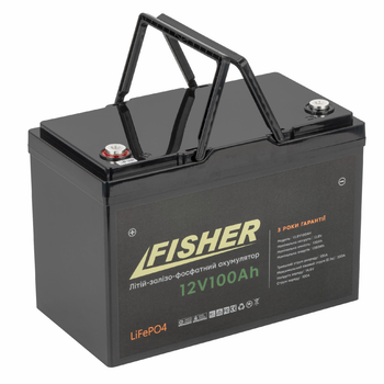 Литий-феррумный аккумулятор Fisher 12V 100Ah