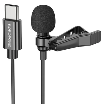 Дротовий мікрофон Borofone BFK11, Type-C, 2M, black