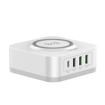 Беспроводное зарядное устройство Ldnio AW004 3 USB/ Type-C QC PD 32W white