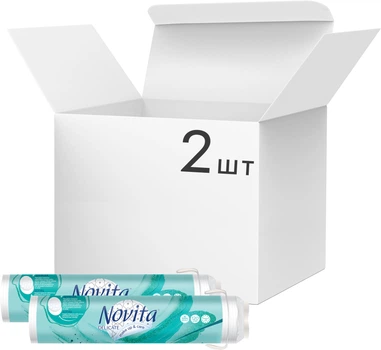 Упаковка ватних дисків Novita Delicate косметичних 120 шт х 2 пачки (41102303)