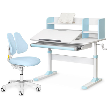 Комплект парта Evo-Kids TH-330 Light Blue + кресло Evo-kids Mio Lite KBL світло-блакитний (TH-330 W/Z + Y-208 KBL)