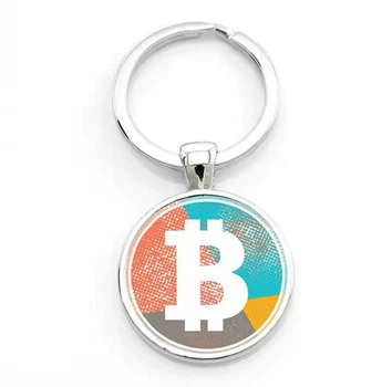 Брелок для ключей Bitcoin подвеска для сумки - рюкзака в виде сувенирной монеты Биткоин BTC, разноцветный (101358572)