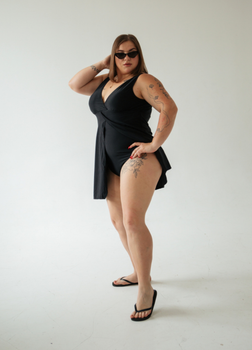 Swimdress Суцільний купальник - сукня Чорний ODS XXL 9017-8F