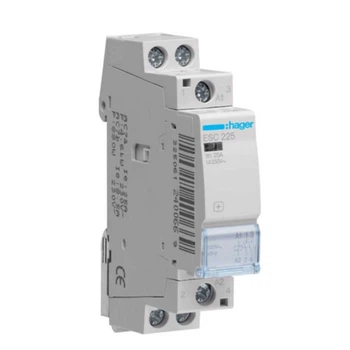 Контактор модульний Hager 2p 25A 2NO 230B AC (ESC225)