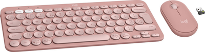 Zestaw bezprzewodowy Logitech Pebble 2 Combo Tonal Rose (920-012241)