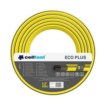 Шланг садовий Cellfast ECO PLUS 1/2" 20м 3 шари до 20бар -10…+50°C (12-150)