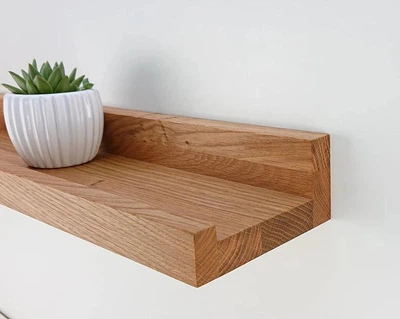 Дубова настінна полиця для фотографій та картин HomeDeco 120*80*500 мм