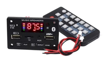 MP3-плеер 5V-12V встроенный модуль с Bluetooth 5.0 AIYIMA SD-карта / USB / AUX / MIC 2*40W + пульт