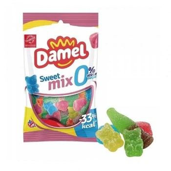 Жувальні цукерки Damel Sweet mix, без цукру, без глютену, 90г