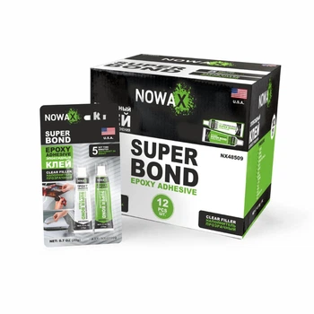 Клей епоксидний двокомпонентний Nowax Super Bond 20г прозорий клей для кераміки дерева металу та пластику (LO-TH_11C)