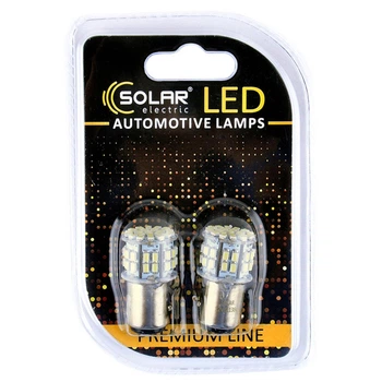 LED автолампа Solar 12V S25 BAY15d 50SMD Білий 2шт для автомобіля світлодіодні лампи освітлення (IO-JU_22B)