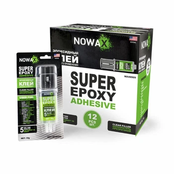 Клей эпоксидный двухкомпонентный Nowax Super Epoxy Adhesive 30г