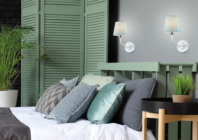 Бра Candellux YORK 1x60w E14 метал текстиль білий (50401102)