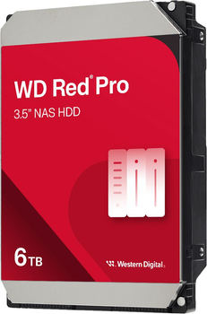 Накопичувач HDD SATA 6.0TB WD Red Pro NAS 7200rpm 256MB (WD6005FFBX ...