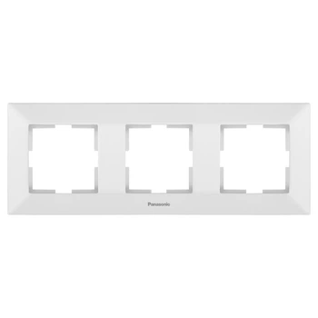 Рамка трехместная горизонтальная Panasonic Arkedia Slim белая WNTF0803-2WH