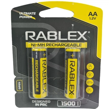Акумулятор AA Rablex 1500mAh NiMH (блістер по 2 шт.) HR6 (57514)