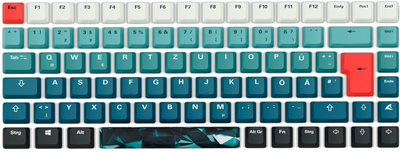 Набор из кейкапов Sharkoon SKILLER SGK50 S3 D1 и игровой поверхности SKILLER SGP30 XXL D1 Multicolored (4044951039739)