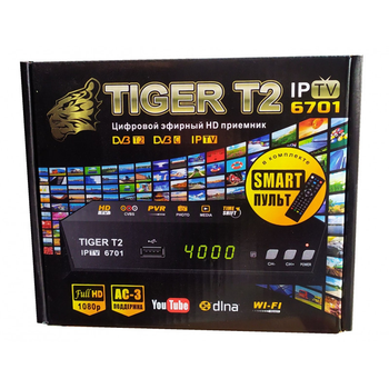 Т2 ресивер тюнер TIGER T2 6701 Internet