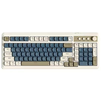 Геймерська бездротова (Bluetooth + 2,4G) клавіатура AULA S99 RGB, ergonomic 99 Key, УКР/АНГЛ GRAY/СІРА (S99GR)