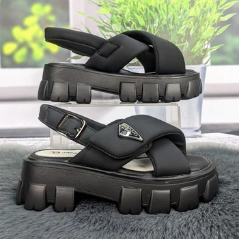 Босоножки подростковые для девочки Jong Golf черные на платформе 32р (20,5 см) 5695