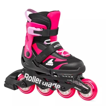Коньки роликовые Rollerblade Microblade 2025 black-pink 33-36.5