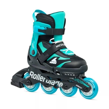 Коньки роликовые Rollerblade Microblade 2025 black-light blue 36.5-40.5