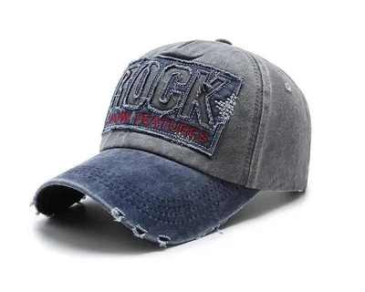 Бейсболка Rock серая