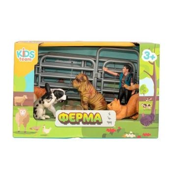 Дитячий іграшковий набір "Ферма" Kids Team Q9899-X13_2 собаки, кішка, кролик