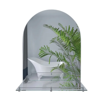 Зеркало настенное Zerix LAGUNA MRZ03-450x600x110 прямоугольное с дугообразным верxом и полкой (ZX562