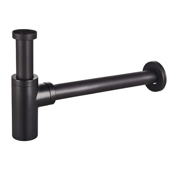 Сифон для раковини Champion SIPHON-02 BLACK без випуску (під донний клапан) без ревізії (Колір чорний) 1 1/4'' (CH0369) ( 26616 )