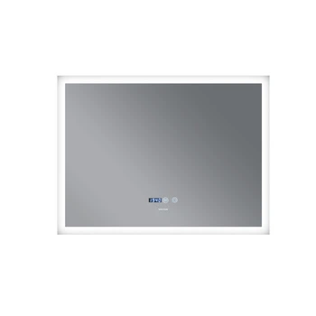 Зеркало Mixxus FLAT MR04-80x60 с LED Touch, Anti-fog, димером, регулировкой яркости, часами (MI6928)