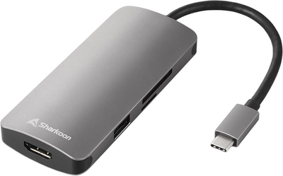 Док-станція Sharkoon USB 3.0 Type C Multiport Adapter (4044951026715)