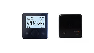 Беспроводной комнатный термостат WiFi Tervix Pro Line для газового/электрического котла, черный (118330)