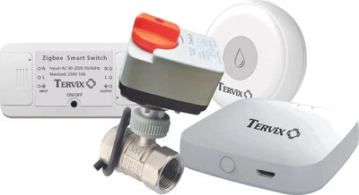 Система защиты от потопа для умного дома Tervix ZigBee Water Stop Premium на 1 трубу 1/2" (4912621)