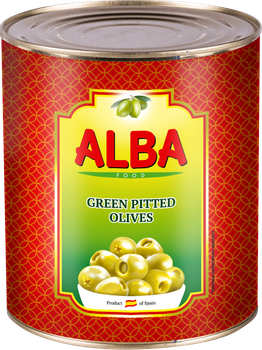 Оливки зелені Alba Food Hojiblanca 300/320 без кісточки 3.1 л (8435761500070)