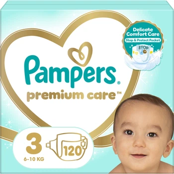 Підгузки Pampers Premium Care Розмір 3 (Midi) 6-10 кг 120 шт (4015400465461)