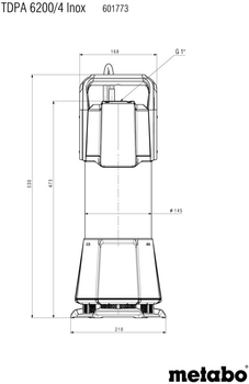 Насос погружной напорный Metabo TDPA 6200/4 Inox (601773000)