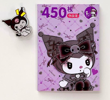Альбом стикеров многоразовых водоотталкивающих Куроми Sanrio аниме 450 шт -стикербомбинг на авто телефон ноутбук стену самокат (II) 32087