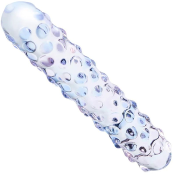 Двусторонний фаллоимитатор Glas Purple Rose Nubby Glass Dildo (15205000000000000)