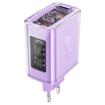 СЗУ Acefast A45 Exploration series PD65W GaN (1USB-A/2C) Purple alfalfa