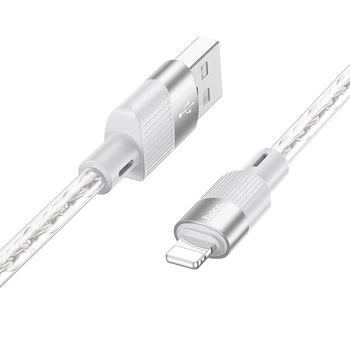 Кабель для зарядки телефона Lightning Apple iPhone HOCO X99 Crystal Junction |1м, 2.4A| Серый