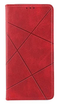 Чохол книжка Business Leather для Xiaomi Redmi 9c на магніті з підставкою червоний