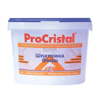 Шпаклівка акрилова тонкошарова Ірком ProCristal Фініш ІР-24 7,5 кг