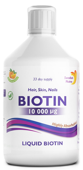  Дієтична добавка Swedish Nutra Biotin 10 000 мг (7305161321463)