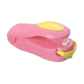 Мини-запайщик пакетов Lesko 2265 Pink ручной на батарейках для хранения пищи