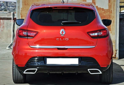 Диффузор заднего бампера для Renault Clio 4 2012-2019 (глянцевый черный)