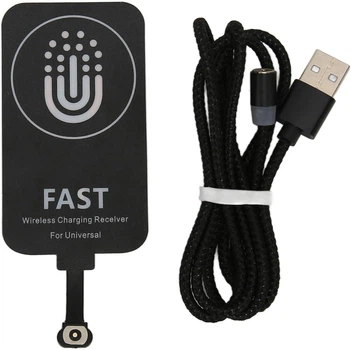 Модуль приемник беспроводной зарядки QINETIQ Fast 2A/10W Wireless Receiver S10 type C ресивер для приема беспроводной зарядки телефонов андроид samsung самсунг xiaomi сяоми с магнитным коннектором и кабелем